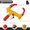 MAIKEHIGH Wheel Clamp, Heavy Duty Wheel Clamp Lock Universal Anti-Theft Locking for Cars, Caravans, Trailers, Van, Adjustable Nine-Hole with 3 Keys #2