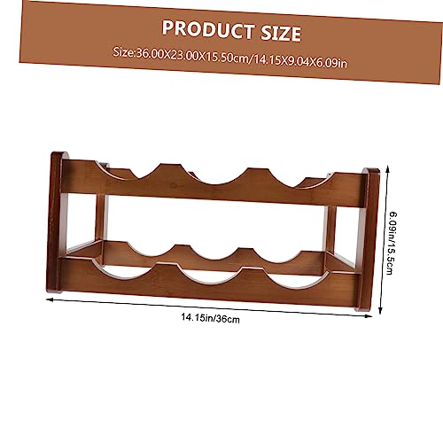Soporte para botellas de vino PRETYZOOM de madera miniatura 2
