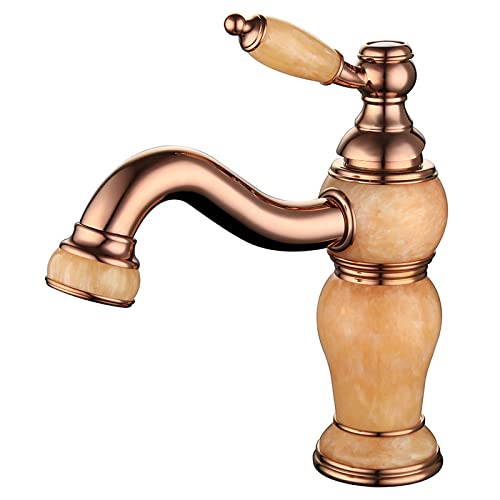 Robinet de bassin chaud et froid antique en jade pour une salle de bain zen