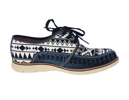 Cowboy Professional Mens #87 Blue Authentic Mexican Leather Huaraches Lace Up Casual2