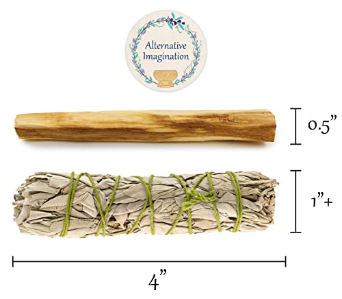 White Sage And Palo Santo Incense Set - Smudge Kit Refill For Altar Supplies, Meditation Tools, Home Fragrance, Smudging Ceremonies And Rituals Made By Alternative Imagination #TOP3