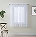 HLC.ME White 2-Pack 108" inch x 63" inch Window Curtain Sheer Panels