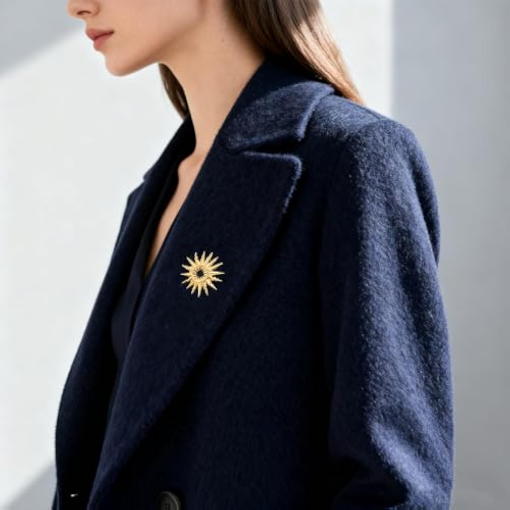 Enamel Flower Brooch Pin, Elegant Accessory for Special Occasions