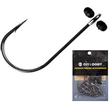 50pcs Trailer Fishing Hooks for Short Strikes 1/0, 2/0, 3/0 with Beads - Pair with Spinnerbait, Flipping Jig, Jig Head etc.