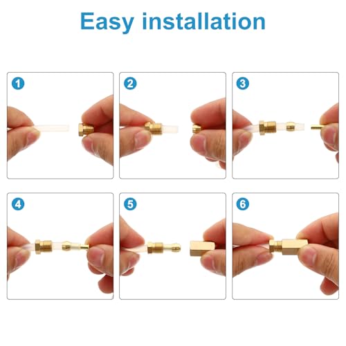 PATIKIL Brass Compression Sleeves Ferrules for 1/2 Inch OD Tube, 25 Pack Brass Ferrule Fitting Brass Compression Tube Fitting Ring Assortment Kit for Air Water Gas Pipe Line Fitting Oil by PATIKIL - Image 5