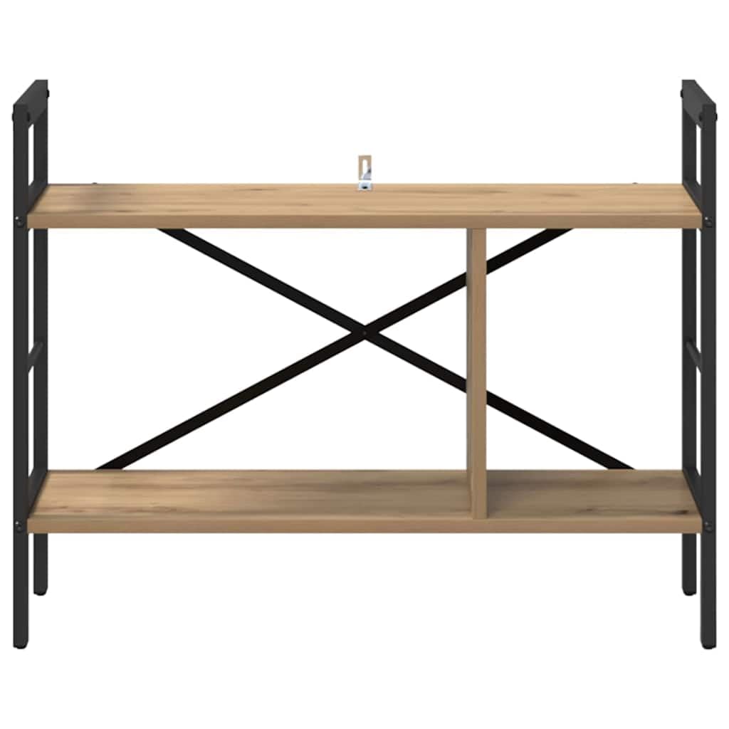 Bücherregal Artisan-Eiche Holzwerkstoff 75 x 30 x 58,5 cm mit 3 Fächern freistehend, Robustes Regalsystem für Wohnzimmer Büro Arbeitszimmer, platzsparend