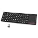 Rii K22 Ultra Slim 2.4 Gigahertz Mini Wireless Multimedia Keyboard with Touchpad for PC and Laptop