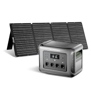 ALLPOWERS R1500 LITE Tragbare Powerstation mit 200W Solarpanel, 1056Wh LFP Batterie Backup mit 4 1600W AC Ausgäng, Generatoren mit 200W Solar Panel, Mobile Stromversorgung, Stromreserve für Camping