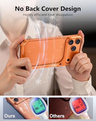 Coque iPhone 17 Pro Max orange fine sans cadre compatible MagSafe