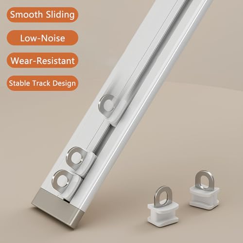 Rail de plafond en aluminium de 390 cm blanc pré-assemblé pour douche