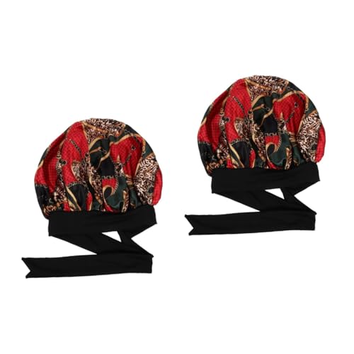 Bonnet de nuit anti-frisottis lot de 2 en satin souple et léger