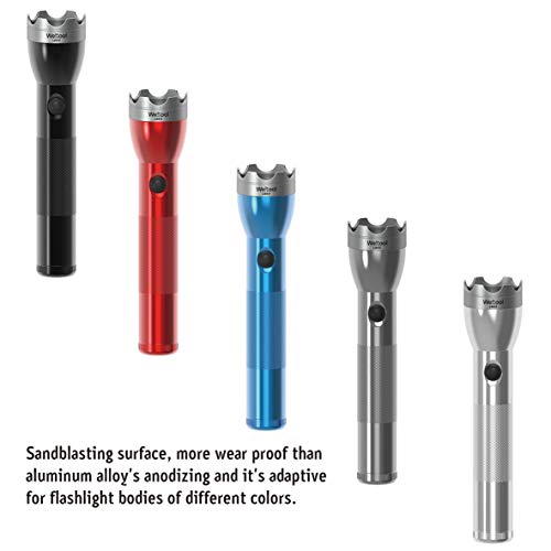 Weltool Flashlight Strike Bezel - 304 Stainless Steel For Maglite C Or D Cell Flashlights Led Ml300L & Ml300 Lx - Upgrade Maglite Glass Breaker #TOP4