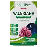 equilibra Integratori Alimentari, Valeriana, Integratore Per Favorire Il Sonno E Il Rilassamento In Caso Di Stress, Da Assumere Prima Di Dormire, 30 Capsule