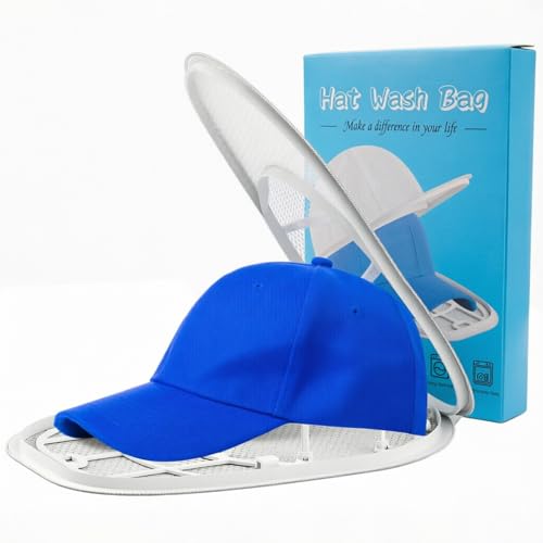 Haiou Cap Washer Cage Baseball Cap Washing Cage for Washing Baseball Caps Hat Washer Baseball Cap Cleaner for Storage Cream White