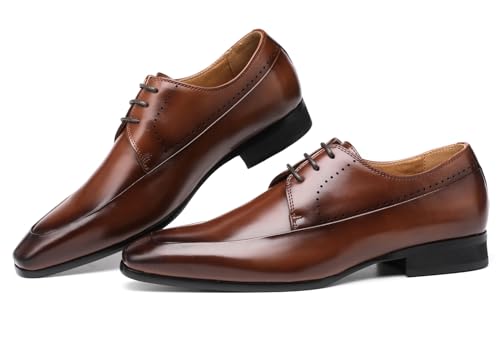Image of Split Toe Oxford for Men Retro Dress Shoes VintageSlip-on Formal Oxfords Shoes