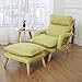 GJZM leniwa kanapa, regulowana leżanka obracana o 180 stopni poduszka lniana bez nogi, gruba wyściełana leżąca w kostce, zielona