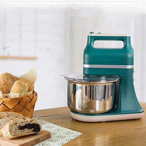 LKNJLL Handmixer Elektro 2 in 1 Stand Mixer 5 Option mit 3,7 Quarts Edelstahlnapf Fügen Schlägel und Knethaken, Easy… – Bild 3