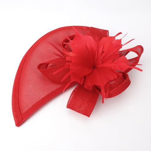 Image of DRESHOW Women Fascinator Hats Tea Party Hat Vintage Pillbox Hat Headband for Cocktail