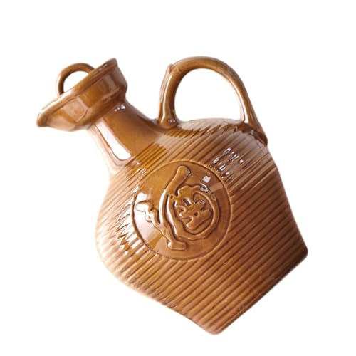 SAFIGLE Cruche à Vin Portable Céramique Rétro avec Poignée Pot à Vin et Lisse pour Maison Bureau et Camping Accessoire Pratique et Résistant
