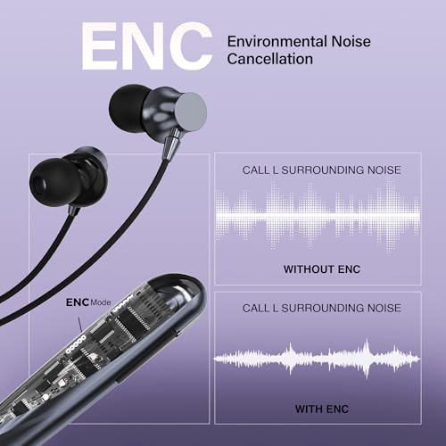 Image of AROMA NB119 Tronix Upto 100 Hr Playtime*,ENC,Fast Charging,Dual Pairing Neckband Bluetooth
