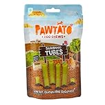 Pawtato Seaweed Tubes Vegan Dog Treats (1x 90g) | Plant-Based Chews with Sweet Potato & Rice | Rawhide-Free, Hypoallergenic, Low Fat Dog Snacks