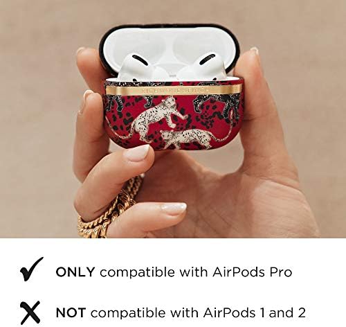Richmond & Finch Etui na słuchawki Airpods Pro, czerwone, etui ochronne, kompatybilne, bezprzewodowa ładowarka Bluetooth, wodoodporne, odporne na uderzenia, odporne na zarysowania etui ochronne do słuchawek Airpods Pro