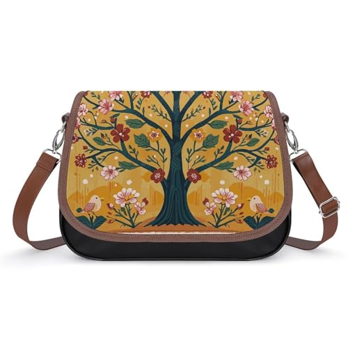 Leather Crossbody Bag for Women Dog Paw Pattern Detachable Strap Handbags Travel Purse Shoulder Bag for Daily Use