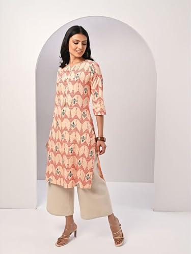 Image of rangita Women's Rayon Regular Fit Straight Kurti | Kurta (Pack of 2)