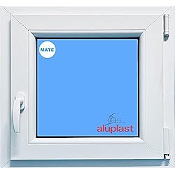 (V67M) Ventana PVC 500x500 Blanca Oscilobatiente Derecha Vidrio Mate