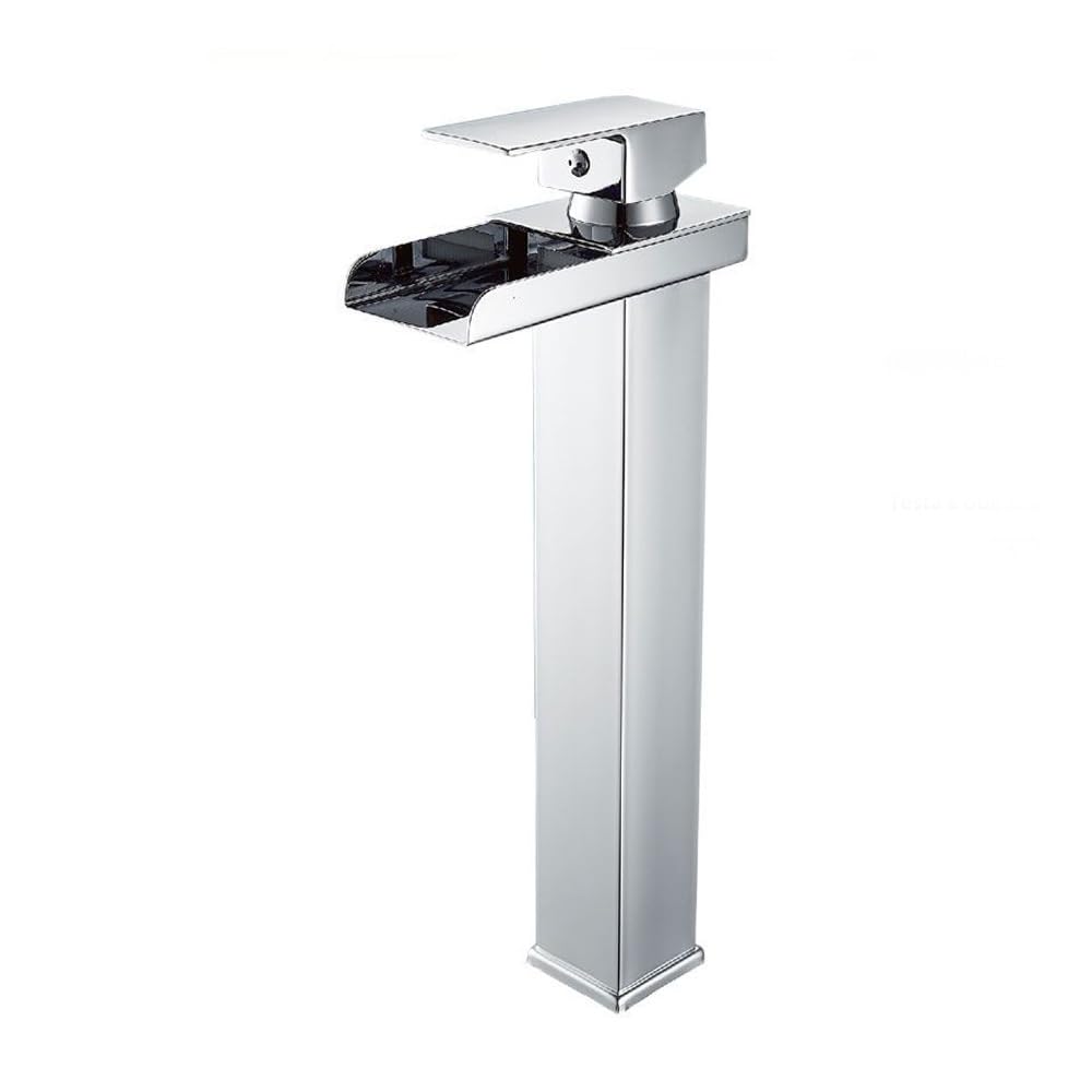 Vetrineinrete® Miscelatore a cascata da lavabo per bagno canna alta leva monocomando rubinetto per lavandino moderno