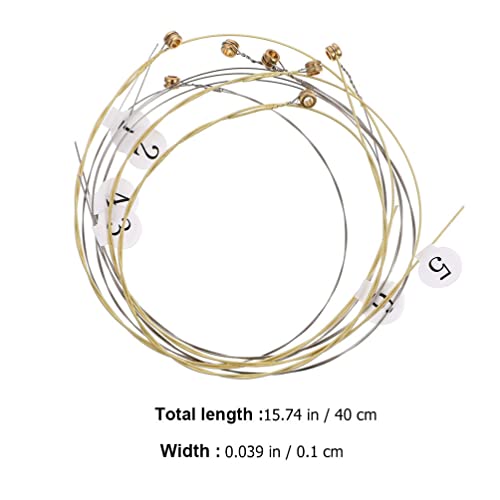 HEALLILY 19 STÜCKE LYRE String Small Harp Saiten Zubehör von 19 Saiten Ersatz Metallstring für Harfe Neue Ersatzsaiten