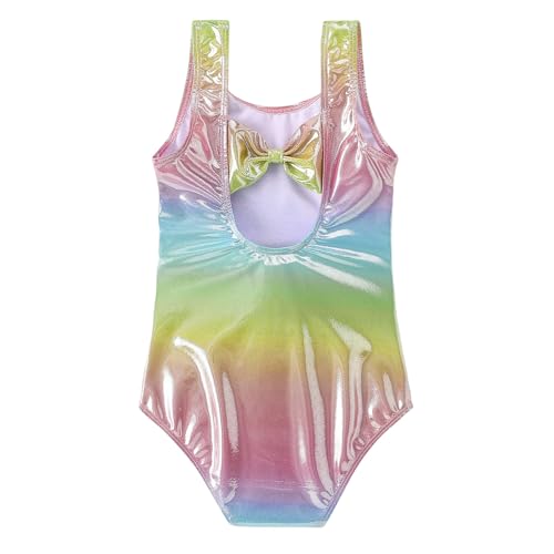 Image of Toddler Swimsuit Girl One Piece Rash Guard Tankini Bathing Suit Little Girls Sleeveless Quick Dry Swimwear 4-8 Years