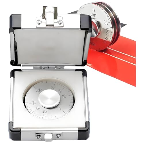 Calibrador de Espesor de Película Húmeda con Rueda Rodante, Herramienta de Medición en Acero Inoxidable con Estuche, Rango de Medición 0-500 μm, Escala Clara y Alta Precisión para Pinturas y Barnices miniatura 1