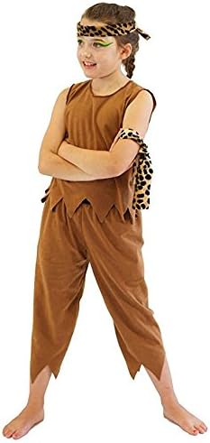 Wild West-Panto-World Book Day-Neverland-Pan Budget Lost BOY Child's Fancy Dress Costume - All Ages (Teen) Brown