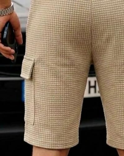 Image of AUSK Classic Relaxed Fit Cargo Stretch Shorts for Mens| Half Pant Cargo Shorts with Pockets | Casual Shorts for Mens