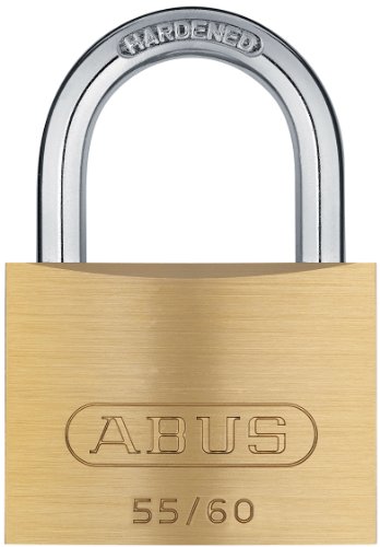 ABUS 55/60 Solid Brass Keyed Padlock with 2 Keys, Hardened Steel Shackle with Anti Corrosion Inner Lock Components, Keyed Different