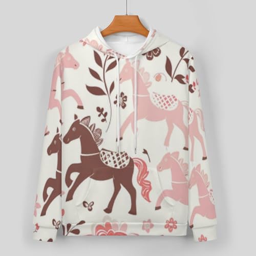 Ensemble sweat à capuche imprimé 3D cheval de jogging sport - 5