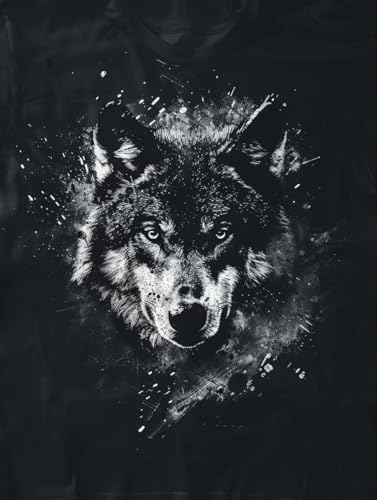 Diamond Painting Loup noir en kit complet DIY pour décoration murale grand format 90x120cm