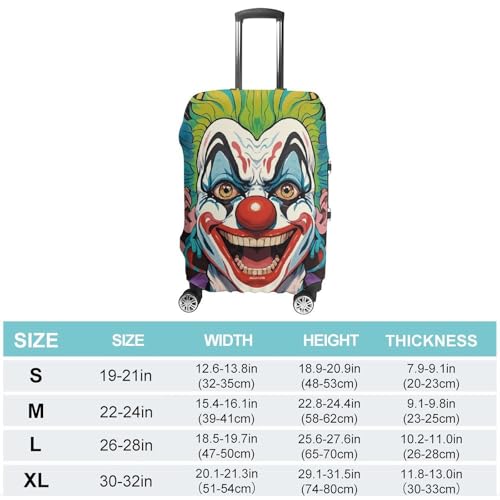 Carry on Luggage Cover Clowns Suitcase Covers for Luggages Tsa Approved Travel Luggage Sleeve Protector Elastic Suitcase Protector Anti-Scratch Washable Fits 19-30 Inch Case -L2