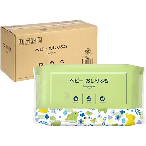 by Amazon ベビーおしりふき 純水99% 80シートx20個