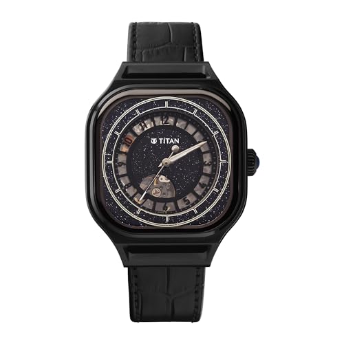 Titan Mens Analog Black Dial Black Band Leather Watch (B0CLRDTPGQ) Amazon Price History, Amazon Price Tracker