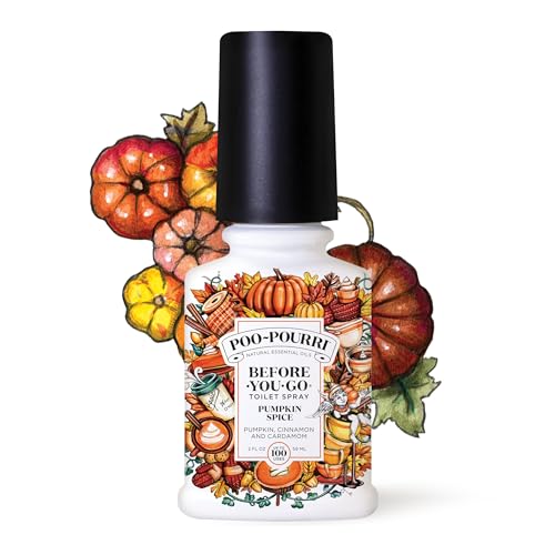 poo-pourri before-you-go toilet spray pumpkin spice 2 fl oz - buttery pumpkin cinnamon and brown sugar