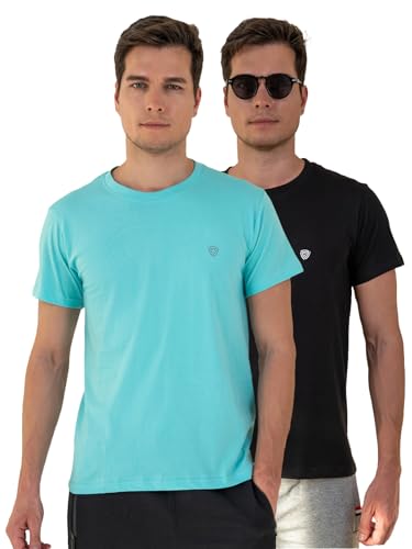 Image of Lux Cozi Men's Cotton Solid Regular Fit T-Shirt