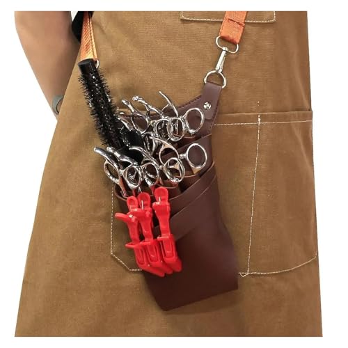 Pochette for ciseaux de coiffure ergonomique avec ceinture réglable pour barbier