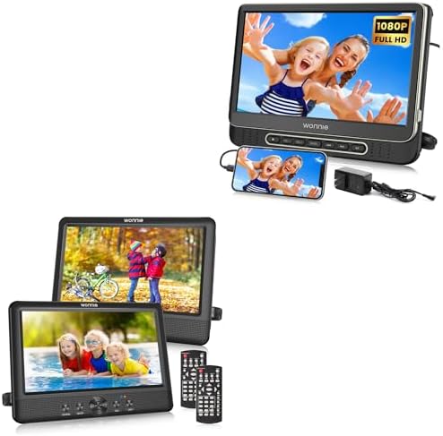 Amazon.com: WONNIE 10.5" Two Car DVD Players Dual Screen and WONNIE 12 ...