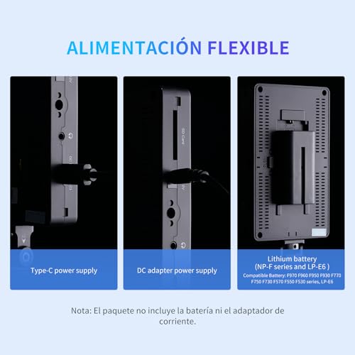 Miniatura 8 de Feelworld F6 Plus 6 Pulgadas On Camera Field Monitor Dslr Cámara Pantalla Táctil Hdr 3d Lut Waveform Full Hd 1920x1080 Ips Video Peaking Focus Assist Con 4k Hdmi Tipo C 8.4v Dc Output