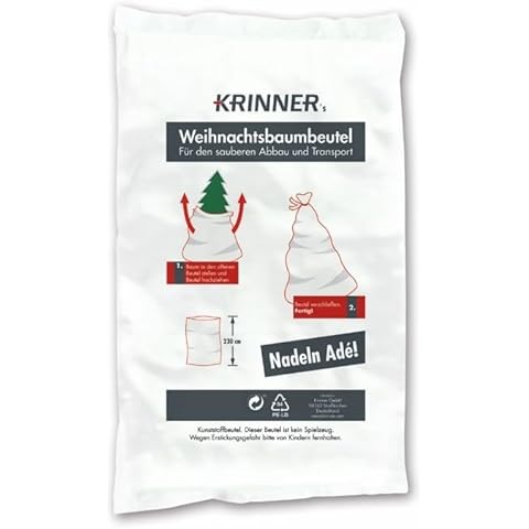 KRINNER 30802 Christmas Tree Bag Transport Protection and Clean Removal Cover