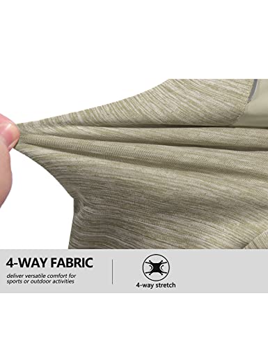 Little Donkey Andy Men's Quick Dry Warm Lightweight Running Jacket Full Zip Thermal Hybrid Thumbholes Golf Track Jacket Deep Khaki Heather Xl #TOP5