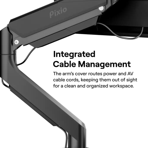 Pixio PS2D Ultrawide Heavy-Duty Premium Dual Monitor Arm Stand Desk Mount - Fits up to 35 inches Two Monitors, Weights up to 33 lbs Each, Height Adjustable, Compatible with VESA 75x75mm 100x100mm by Pixio - Image 5