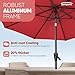 Tempera 9ft Patio Market Outdoor Table Umbrella with Push Button Tilt and Crank,Large Sun Umbrella with Sturdy Pole&Fade resistant canopy,Easy to set, Rust Red